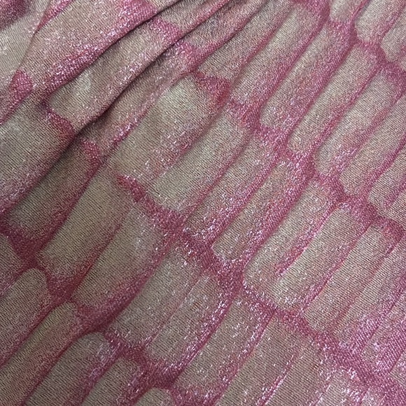 Balenciaga Pink Snakeskin Miniskirt with texture, sparkle, flare, and pockets! - Picture 2 of 10